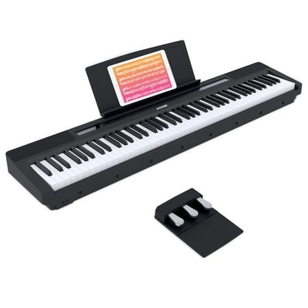 AODSK 88 Key Weighted Keyboard Hammer Action Digital Piano Keyboard with Pedals