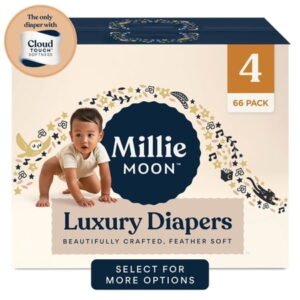 Millie Moon Luxury Diapers, Size 4, 66 Count (Select for More Options)