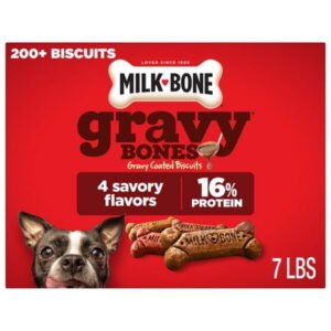 Milk Bone GravyBones Dog Biscuits, Gravy Coated Small Dog Treats, 7 Lb. Box