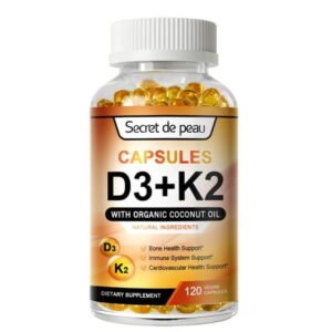 SDP Vitamin D3 + K2 5000 IU Capsules Daily Supplement,Support Immune System Bones Healthy Heart