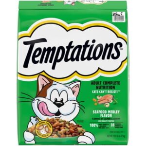 Temptations Adult Dry Cat Food Seafood Medley Flavor, 13.5 Lb Bag