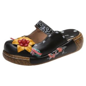 Ichuanyi Womens Shoes New Retro High Quality Flat Heel Women's Shoes