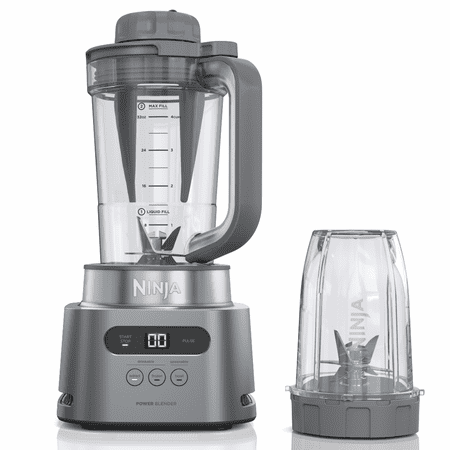 Ninja TWISTi 34-Oz Blender, Smoothie & Nutrient Extractor, 5 Auto-iQ Preset Programs, 18-Oz To-Go Cup, 1500PW, SS150 Gray