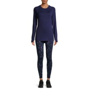 ClimateRight by Cuddl Duds Women's and Women's Plus Brushed Comfort Thermal Top and Leggings, 2-Piece Set