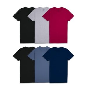 Fruit of the Loom Men's Crew Neck T-Shirt Undershirts, Assorted Color Multipacks, Sizes S-3XL