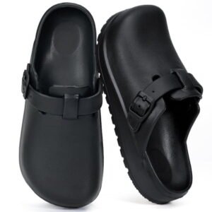 Ecetana Women Work Clogs Slip Resistant Shoes for Chef Nurse Garden Comfortable Slip-On Slide Sandals