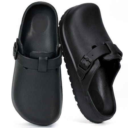 Ecetana Women Work Clogs Slip Resistant Shoes for Chef Nurse Garden Comfortable Slip-On Slide Sandals