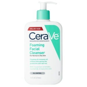 CeraVe Foaming Facial Skin Care Cleanser Oil Control Face & Body Wash for Normal to Oily Skin 16 fl oz