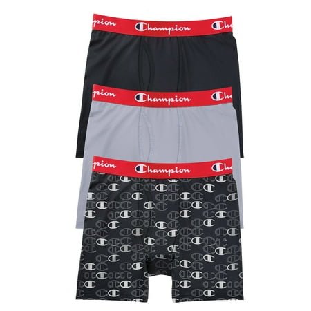 Champion Men's Athletics Everyday Active Lightweight Stretch Boxer Brief, 3 Pack