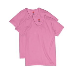 Hanes Women's ComfortSoft Short Sleeve V-Neck Tee (2-pack)
