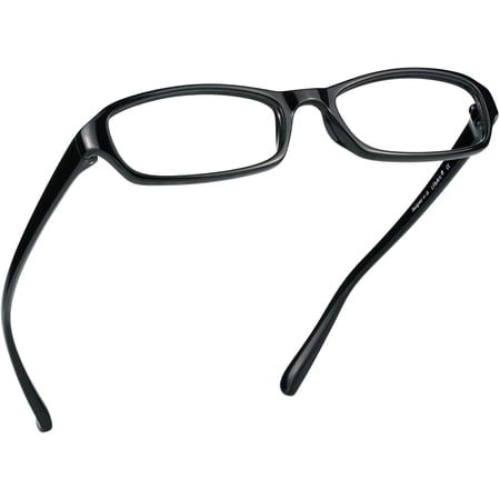 LifeArt Blue Light Blocking Glasses, Computer Reading Glasses, Transparent Lens, Reduce Eyestrain, Stylish for Women and Men (+3.75 Magnification, Black)