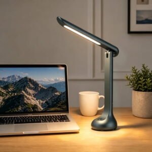 Wapentake Cordless Rechargeable LED Desk Lamp, Dark Green, Adjustable Head
