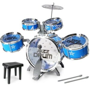 JBeeCtrl Kids Drum Set for Toddlers 1-3 Drum Set for Kids with Chair Musical Jazz Drum Toys for Boys Girls Aged 2 3 4 5 6 7 Drum Kit Instrument Christmas Birthday Gift