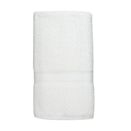 Mainstays Basic Hand Towel, Soft 100% Cotton and highly absorbent Hand Towel, White