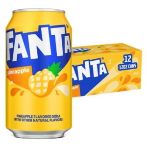 Fanta Pineapple Soda Pop Fridge Pack Cans, 12 fl oz, 12 Pack