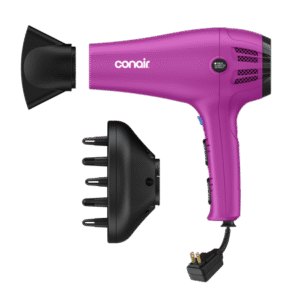 Conair Ionic Ceramic Cord-Keeper Hair Dryer, Retractable Cord, Diffuser and Concentrator