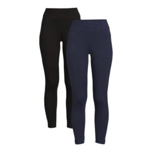 Time and Tru Women's High-Rise Ankle Knit Leggings, Available in 1, 2, and 3-Packs, 27" Inseam, Sizes S-XXXL