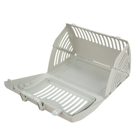 Vibrant Life One Size Plastic Foldable Hard-Sided Cat Carrier, Gray