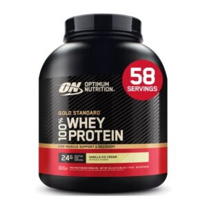 Optimum Nutrition Gold Standard 100% Whey Protein Powder, Vanilla Ice Cream, 3.96 lb