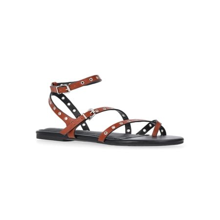 No Boundaries Women's Strappy Flat Sandals