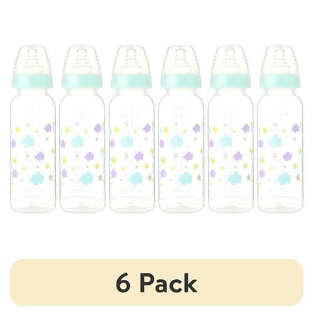 (6 pack) Parent's Choice Standard Neck Bottle, 9 fl oz, Newborn 0+ Months, Neutral, 1 Pack