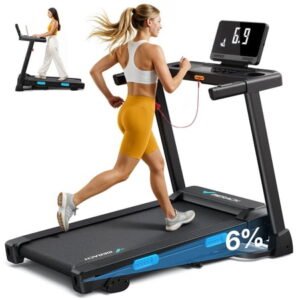 MERACH 2.5HP Folding Treadmill with Incline, Fitness Treadmill for Home with APP, 0.8-7.5MPH, LED Display