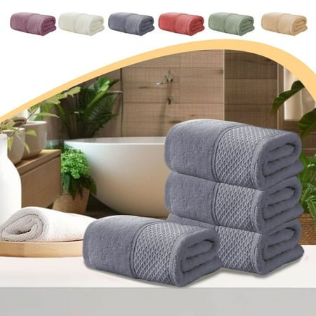 PALIFEUR Towels, Cotton Bath Towels, Quickly-Dry & Highly Absorbent Towels for Bathroom Hotel Travel, Striped Pattern Towel, Soft Bathroom Towels 13x29 Inch