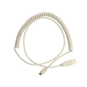 WASHWEPE Coiled Cable Abs Light Grey 1Pc 2.8X0.5X0.2In