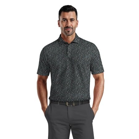 Ben Hogan Men's & Big Men's Performance Confetti Floral Polo Short Sleeve Polo Shirt, up to 5XL
