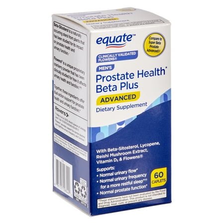 Equate Men's Prostate Health Beta Plus Advanced Dietary Supplement, 60 Count, Compare to Super Beta Prostate Advanced®