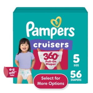 Pampers Cruisers 360 Baby Diapers 360 Size 5, 56 Count (Select for More Options)