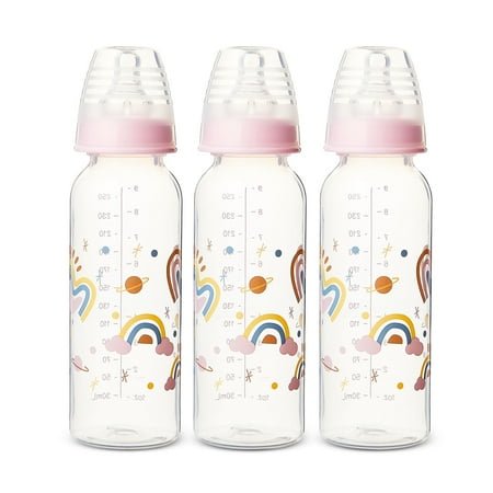 Parent's Choice Standard Neck Bottle, 9 fl oz, Newborn 0+ Months, 3 Pack