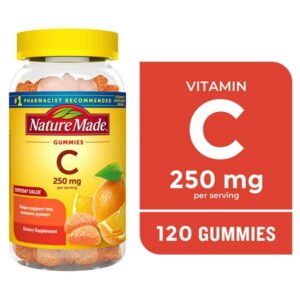 Nature Made Vitamin C Gummies for Immune Support, 250mg per Serving, 120 Count