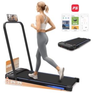 Cirui 3 in 1 Walking Pad Under Desk Treadmill with Incline,2.5 HP Portable Walking with Pad Handle Bar,260 Lbs Foldable Treadmills with Remote Control & LED Display for Office Home Use,Black