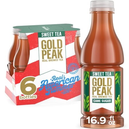 Gold Peak Black Sweet Tea Bottles, 16.9 fl oz, 6 Pack