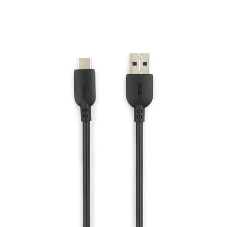 onn 3ft USB-C to USB-A Charging Cable, USB-IF Certified, Black, Compatible with iPhone 17/16/15 Series, Samsung Galaxy, Note, Pixel Devices, iPad Pro