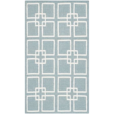 SAFAVIEH Martha Stewart Square Dance Indoor Area Rug, Geyser Blue, 3' x 5'