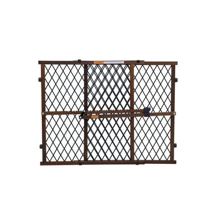 Parent's Choice Brown Farmhouse Safety Baby Wooden Gate for Aged 6 to 24 Months