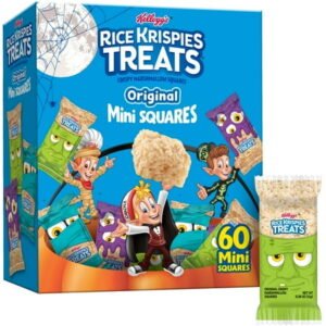 Rice Krispies Treats Halloween Crispy Mini Marshmallow Squares, Trick-or-Treat Snacks, 23.2 oz, 60 Count