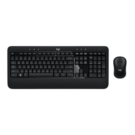 Logitech Advanced Combo Wireless Keyboard and Mouse, Black, Walmart Exclusive