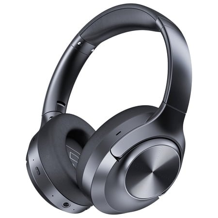 Hybrid Active Noise Cancelling Headphones -56dB with App Control, 6 EQ Modes, 100Hrs Bluetooth Headphones, Bass Boosted by 95%, Transparency/Game Mode, BT 6.0 Over Ear Headphones for Office PC