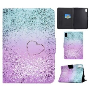 TECH CIRCLE iPad 10th Generation 10.9 inch Case 2022, Cute Pattern Slim Folio Protective with Auto Wake/Sleep Multiple Angles Stand Smart Wallet Cover for Apple iPad 10th Gen 2022,Heart Sand