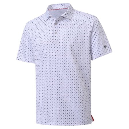 Xidunhg Men's Performance Golf Polo Shirt, Printed Short Sleeve, Dry Fit & Moisture Wicking, UPF 40+ 4-Way Stretch