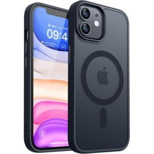 Entronix Magnetic Case Designed for iPhone 11, Translucent Matte Cover, Black