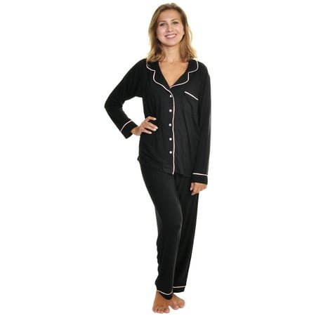 Angelina Women's Classic Modal Long Sleeve Pajama Set