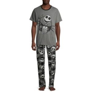 Disney Men's Nightmare Before Christmas Jack 3-Piece Pajama Set with Socks