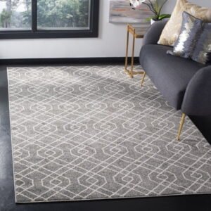 Safavieh Amherst Roseann Geometric Area Rug, Gray/Ivory, 5'3" x 8'
