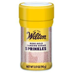Wilton Rose Gold Sanding Sugar Edible Sprinkles 3.17 oz. Bottle