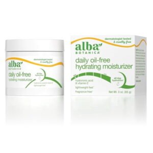 Alba Botanica Daily Oil-Free Hydrating Face Moisturizer with Hyaluronic Acid & Vitamin E, 3 oz