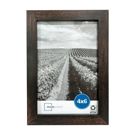 Mainstays – 4x6 Picture Frame – Brown Gallery Linear Program Tabletop & Wall Photo Frame